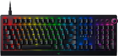 Produktbild von Razer BlackWidow V3 Pro Grün Switch, Volle Größe (100%), USB + RF Wireless + Bluetooth, Mechanischer Switch, QWERTY, RGB-LED, Schwarz