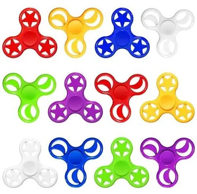 Zdjęcie produktu dla Fidget spinnery zestaw 12 sztuk kolorowe antystresowe dla dzieci