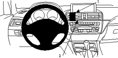 Produktbild von Brodit ProClip Fahrzeughalter 854740 - Mittelbefestigung - BMW 3-series F30, F31 12-19, BMW 3GT und weitere
