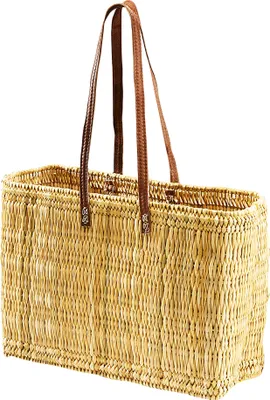 Produktbild von Kobolo Einkaufstasche Schultertasche Strandtasche Flechttasche - Seegras - Natur Shopper Shopping Bag Einkaufskorb Tragetasche Freizeittasche vegan