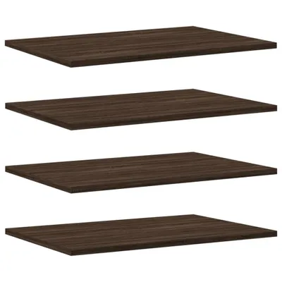Obrázek produktu pro vidaXL Nástěnné police 4 ks. Hnědý dubový vzhled 60x40x1,5 cm Materiál na bázi dřeva