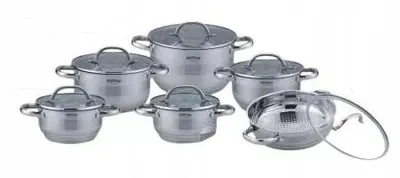 Image de HOFFNER Set de casseroles 12 pièces induction acier