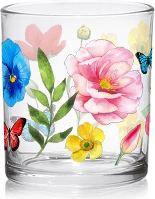 Produktbild von Wasserglas Isabel Saft Trinkbecher Blumen 220 ml