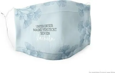 Produktbild von Gute Laune Maske - "Unter dieser Maske versteckt sich ein Lächeln" - Schutzmaske - Gesichtsmaske - Atemschutzmaske - Geschenke für Dich