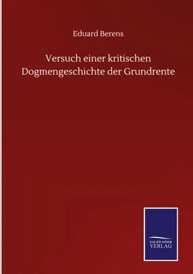 Produktbild von Versuch einer kritischen Dogmengeschichte der Grundrente