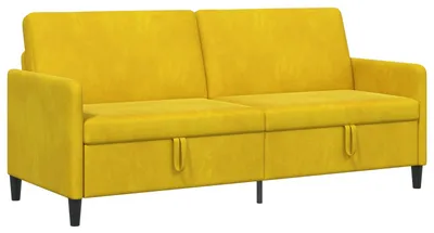 Obrázek produktu pro vidaXL Pohovka s úložným prostorem, žlutá, 192 x 78 x 87 cm, polyester