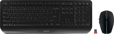 Immagine prodotto di CHERRY GENTIX DESKTOP - Tastatur-und-Maus-Set - kabellos - 2.4 GHz - US mit Euro-Symbol - Schwarz
