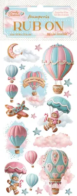 Produktbild von Rub On Transferfolie "Candy Christmas" Balloons