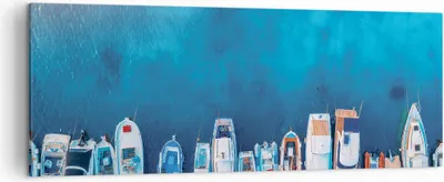 Produktbild von Bild auf Leinwand - Leinwandbild - Einteilig - Hafen Hafen £ódŸ - 140x50cm - Wand Bild - Wanddeko - Wandbilder - Leinwanddruck - Bilder - Wanddekoration - Leinwand bilder - Wandbild - AB140x50-5081