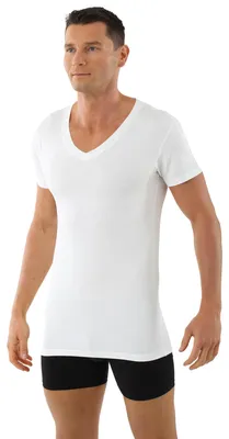 Produktbild von Herren V-Unterhemd Kurzarm Weiß Comfort MicroModal Stuttgart: M