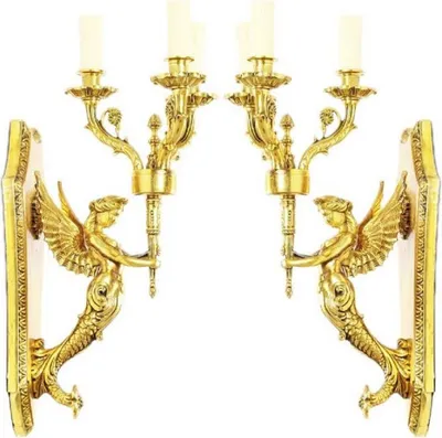casa padrino barock wandkerzenhalter set engel wohnzimmer hotel restaurant club bar büro deko accessoires möbel