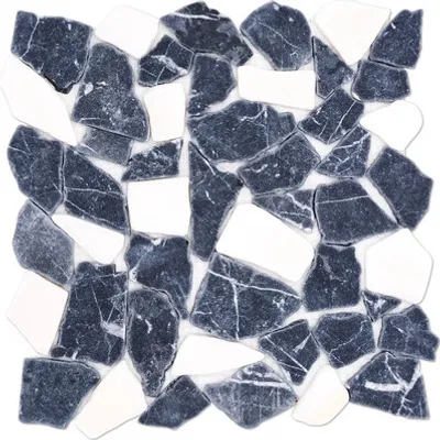 Produktbild von Bruchmosaik Ciot 30,5x30,5 cm schwarz weiß