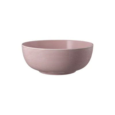 Produktbild von Schale - Ø 20 cm - Altrosa - Porzellan - mit geripptem Rand