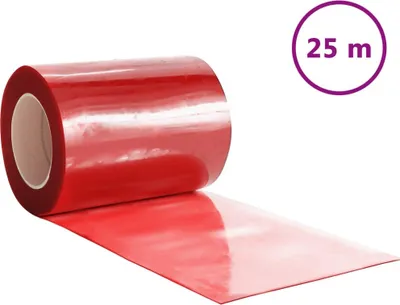 Obrázok produktu pre vidaXL Záves na dvere červený 300x2,6 mm 25 m PVC