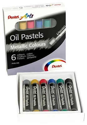 Produktbild von PentelArts Ölpastellkreide PHN-F6 6er Set Metallicfarben