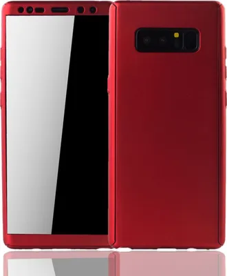 Produktbild von Handyhülle Schutzhülle für Samsung Galaxy Note 8 Full Case Cover Displayschutz 360 Rot