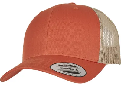 Produktbild von Flexfit Uni Retro Trucker 2-Tone Baseballkappe, Farbe Rustic orange/Khaki, on