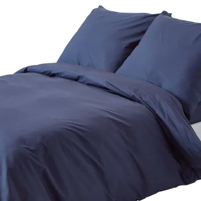 Obrázek produktu pro HOMESCAPES ložní prádlo navy blue thread count 200, 150 x 200 cm