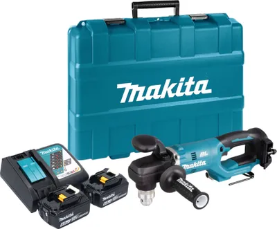 Produktbild von Makita DDA 450 RGK Akku Winkelbohrmaschine 18 V 70 Nm Brushless + 2x Akku 6,0 Ah + Ladegerät + Koffer