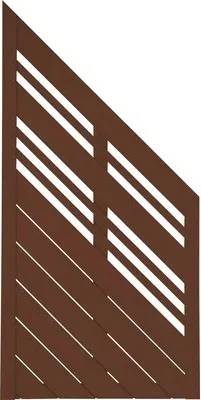 Produktbild von Zaun Abschlusselement Konsta Reddy rechts 90 x 180/90 cm braun
