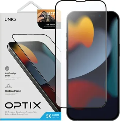 Zdjęcie produktu dla Szkło Uniq Optix Matte Matowe Hartowane Na Iphone 14 / 13 / 13 Pro Z Aplikatorem