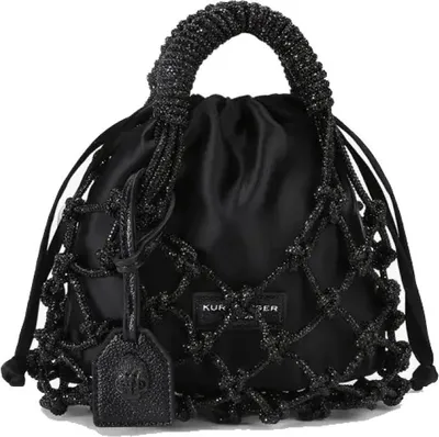 Zdjęcie produktu dla Kurt Geiger London Sm Macrame Crystak Bag Czarny
