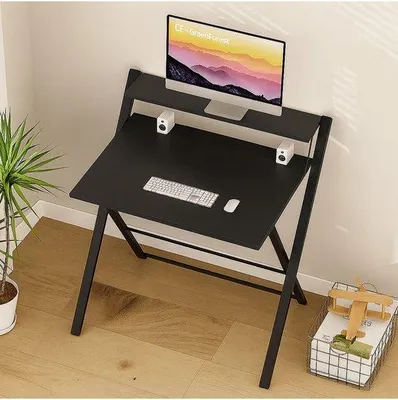 Produktbild von LUNOR Laptoptisch klappbar mit Tablet-Halterung Schwarz 70x50x70 cm