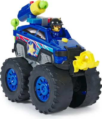 Zdjęcie produktu dla PAW PATROL Rescue Wheels - Chases Deluxe Monster Truck z wyrzutnią pocisków, wciągarką z silnikiem, światłami i dźwiękami, zabawka dla dzieci w wieku 3 lat i starszych
