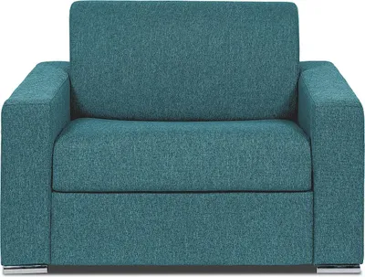 Produktbild von Schlafsessel Express aus meliertem Stoff in Blau - Liegefläche 70 cm - Matratze 14 cm - CALITO