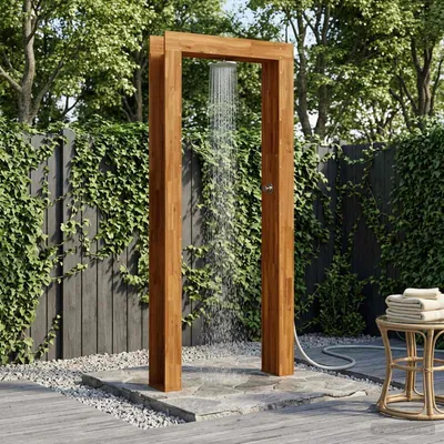 Obrázek produktu pro Maison Exclusive – Venkovní sprcha, výška 226 cm. Vyrobeno z masivního akáciového dřeva a nerezové oceli. Přírodní design