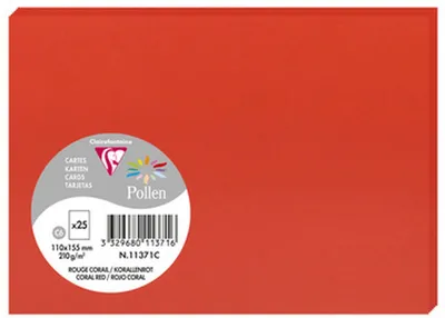 Produktbild von Clairefontaine Karte C6 Pollen 210g korallenrot