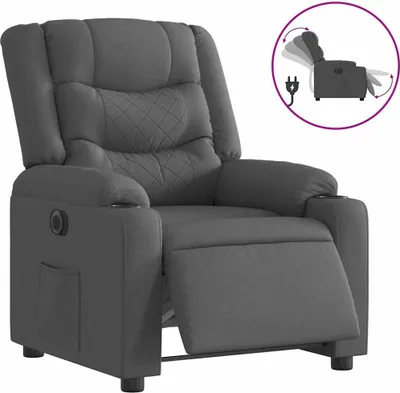 Produktbild von vidaXL Relaxsessel Elektrisch Dunkelgrau Stoff