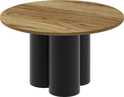 Produktbild von Design Couchtisch HRE-222 rund Hochglanz Wohnzimmer Tisch 80 x 50 cm