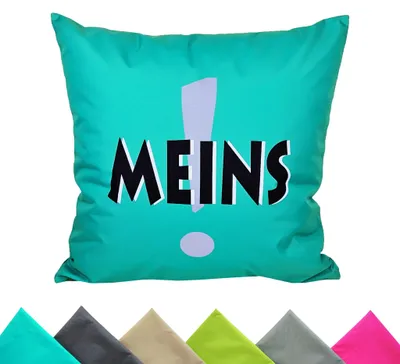 Produktbild von JACK 1x 50x50cm Outdoor Kissenhülle Motiv Bezug Wasserabweisend Sitzkissen Garten Stuhl Lotus Effekt lustig, Farbe:Meins