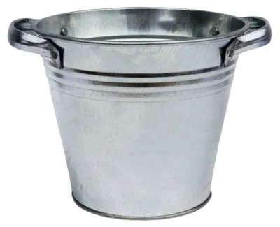 Produktbild von Zinkeimer 7L verzinkt mit Griffen – Robuster Metalleimer wasserdicht für Garten, Haushalt & Deko