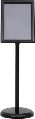 Produktbild von vidaXL Plakatständer 2 pcs Schwarz 32,7 x 24 x 108 cm Aluminium