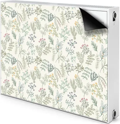 Produktbild von Magnet Heizkörperverkleidung Heizkörper-Abdeckung Heizung Heizkörper 90x60 cm  - Grüne Blätter