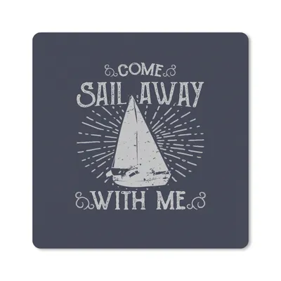 Produktbild von MuchoWow® Mauspad Mousepad Jahrgang - Segeln - Boot 20x20 cm - Mousepads - Maus Mat - Pad - Mausunterlage - Desk Mat - Bureauartikeln