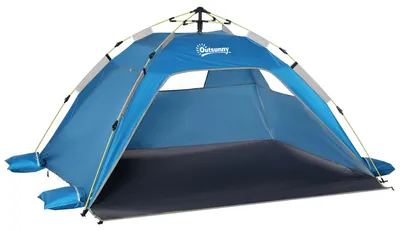 Productafbeelding van Outsunny strandtent, opklapbaar, geschikt voor 1-2 personen, met UV-bescherming
