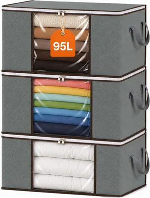 Imagen del producto de Bolsas de almacenamiento de 90 litros, paquete de 3 unidades, que ahorran espacio, para ropa