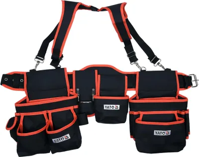 Productafbeelding van Yato YT-74070, gereedschapstas, zwart, rood, polyester, 7 vakken, 600D, 130 cm