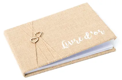 Produktbild von Gästebuch Jute Rustikal Buch 64 Seiten 16,5 x 24 cm - Einheitsgröße