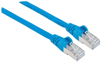 Produktbild von Intellinet Premium Netzwerkkabel, Cat6, S/FTP, 100% Kupfer, Cat6-, LS0H, RJ45-Stecker/RJ45-Stecker, 10,0 m, blau, 10 m, Cat6, S/FTP (S-STP), RJ-45, RJ-45, Blau