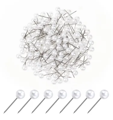Produktbild von Stecknadeln mit Perlenkopf 150 Stück für Stoff Basteln DIY Zubehör