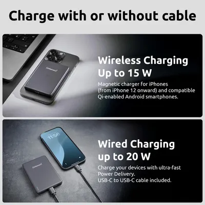 Produktbild von Intenso Mw5000 Magnetic Power Bank - Akku - 5.000 mAh