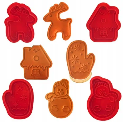 Image de Elhandel Emporte-pièces Noël Renne Bonhomme de Neige Biscuit