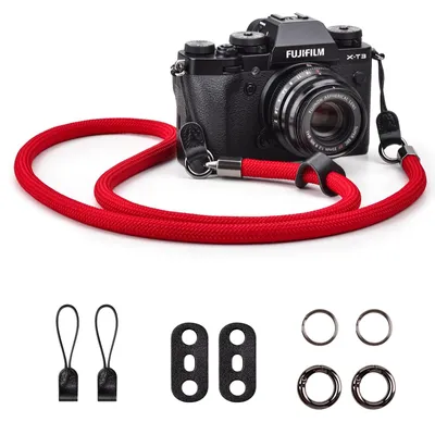 Productafbeelding van Camera Schouder- en Halsband voor DSLR en SLR Camera's - Rood