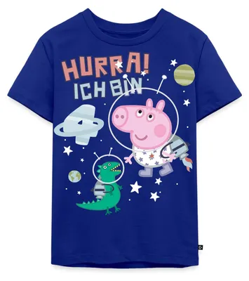 Produktbild von Spreadshirt Peppa Wutz Schorsch Ich bin 4 Jahre Kinder Premium T-Shirt, 122/128 (6 Jahre), Royalblau