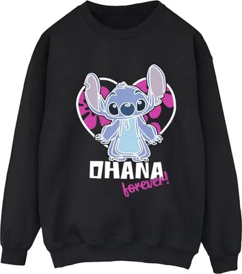 Produktbild von Disney - "Ohana Forever" Sweatshirt für Damen BI22802 (M) (Schwarz)