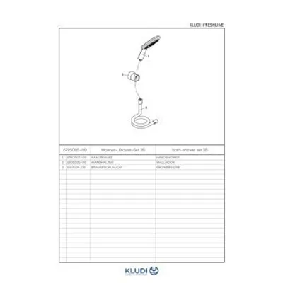 Obrázok produktu pre KLUDI 6795005-00 FRESHLINE sprchový set 3S